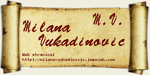 Milana Vukadinović vizit kartica